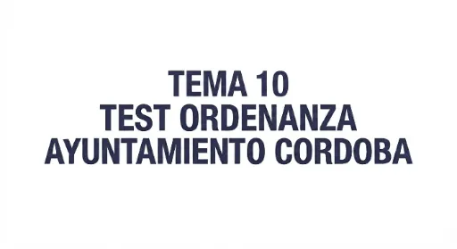 TEMA 10 ORDENANZA AYUNT. CORDOBA